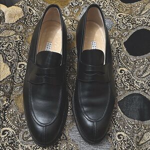 Vintage Barney's Black Leather Loafers